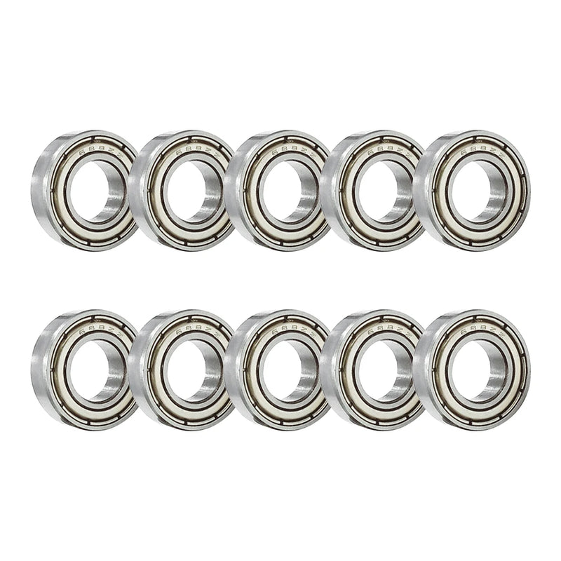 10 peças 688ZZ Rolamento de esferas com blindagem dupla Rolamento de aço de alto carbono 8x16x5mm Rolamentos de sulco profundo Peças de impressora 3D de carga pesada