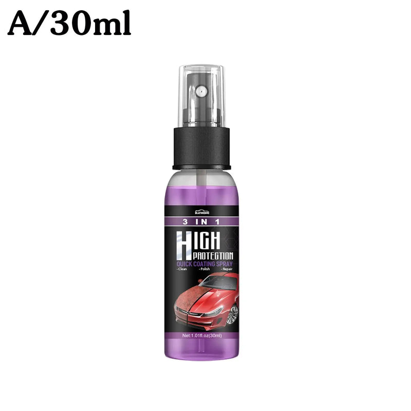3 em 1 Spray de revestimento rápido Alta proteção Cerâmica Pintura Lavagem Polimento Revestimento Limpeza Carro Cera Nano I1G0